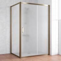 Душевой уголок Vegas Glass ZP+ZPV 140*90 05 10 профиль бронза, стекло сатин