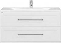 Тумба под раковину Misty Марта 100 подвесная белая фактурная