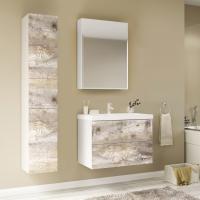 Мебель для ванной Marka One Mix 60П с 2 ящиками, бетон, push