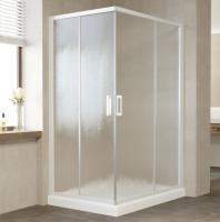Душевой уголок Vegas Glass ZA-F 120*90 01 02 профиль белый, стекло шиншилла