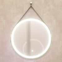 Зеркало Jorno Wood 60, с подсветкой, кожаный ремень