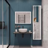 Мебель для ванной Diwo Элиста 80 чёрный мрамор, с раковиной Moduo 40 Ring