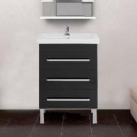 Тумба с раковиной Aquanet Сиена 70 напольная черная