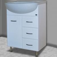 Тумба с раковиной Bellezza Уют 60 3 ящика белая