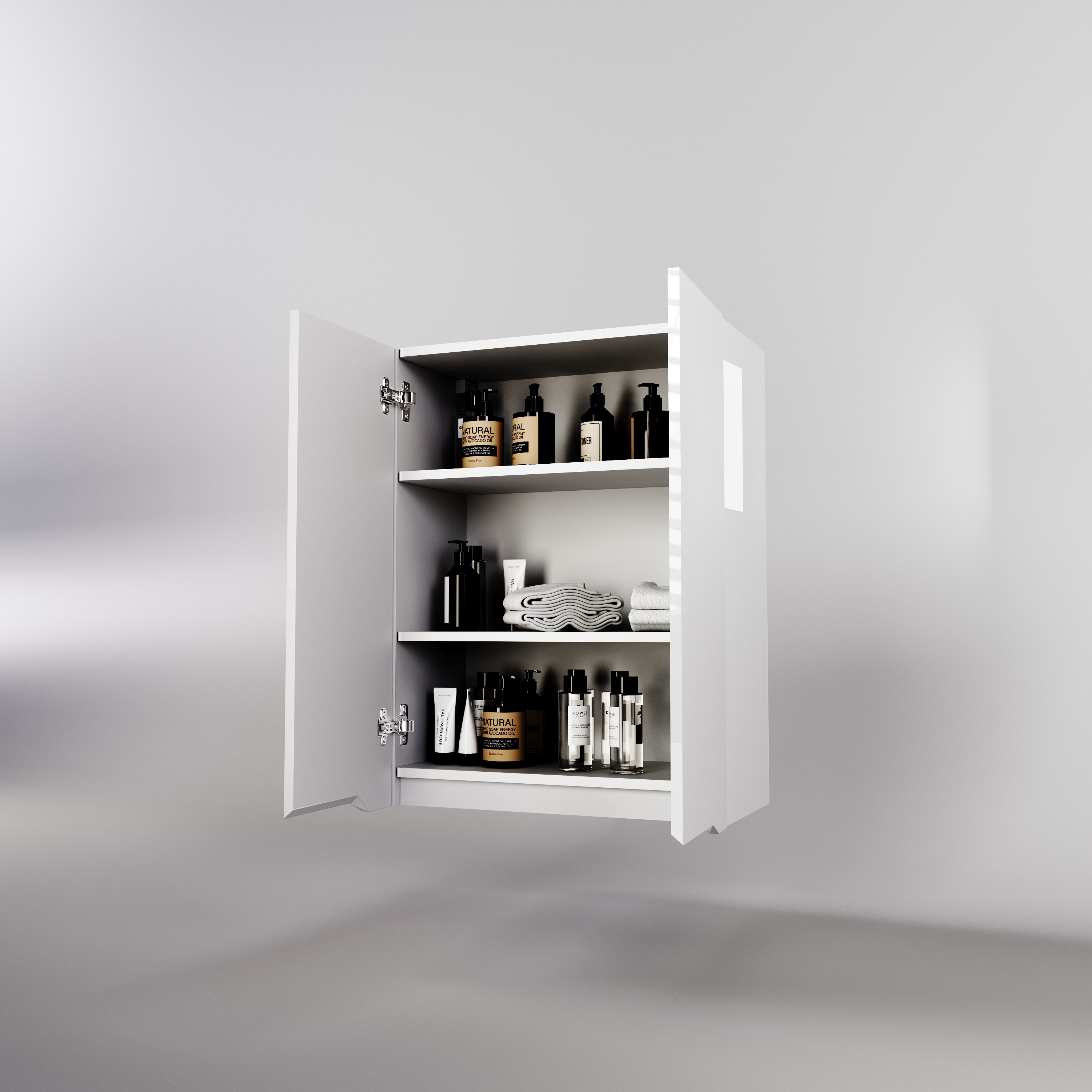 Шкаф Марелла мини 60 Люкс антискрейтч белый глянец, Plus