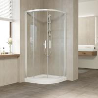 Душевой уголок Vegas Glass ZS 100 01 01 профиль белый, стекло прозрачноe