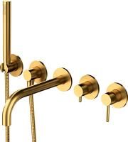 Смеситель для ванны Omnires Y Y1237/1GLB с внутренней частью брашированное золото