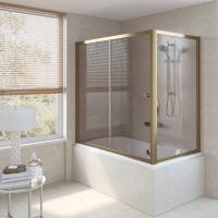 Шторка на ванну Vegas Glass ZV+ZVF TUR NOVO 150*85 05 05 профиль бронза, стекло бронза