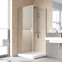 Душевой уголок Vegas Glass AFP-Fis LUX 120*80 08 01 L профиль глянцевый хром, стекло прозрачное