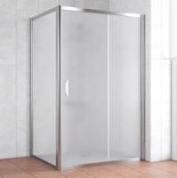 Душевой уголок Vegas Glass ZP+ZPV 140*90 08 10 профиль глянцевый хром, стекло сатин