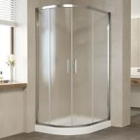 Душевой уголок Vegas Glass ZS-F 100*90 08 02 профиль глянцевый хром, стекло шиншилла