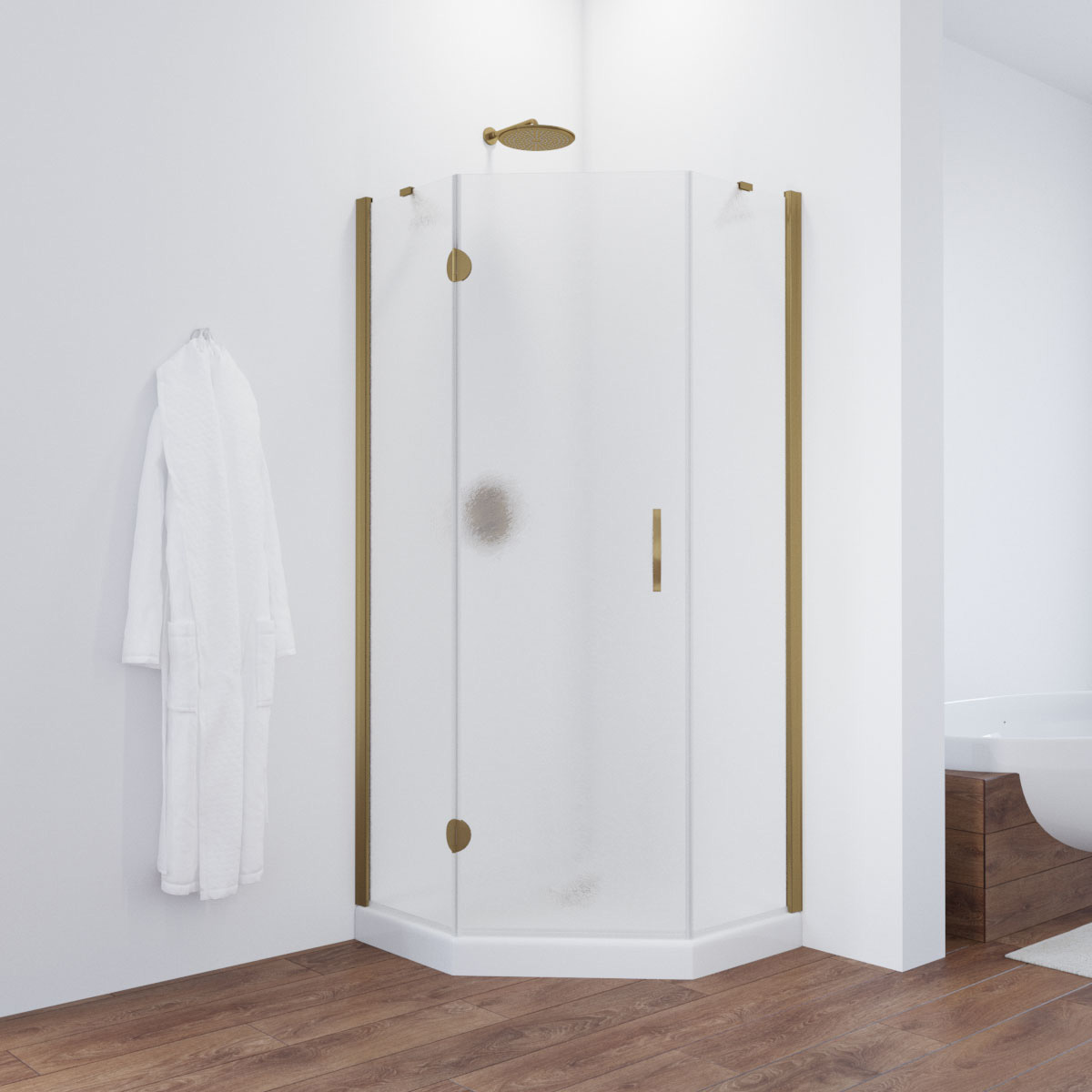 Душевой уголок Vegas Glass AFA-Pen TUR NOVO h1890 120 05 02 L, профиль бронза, стекло шиншилла