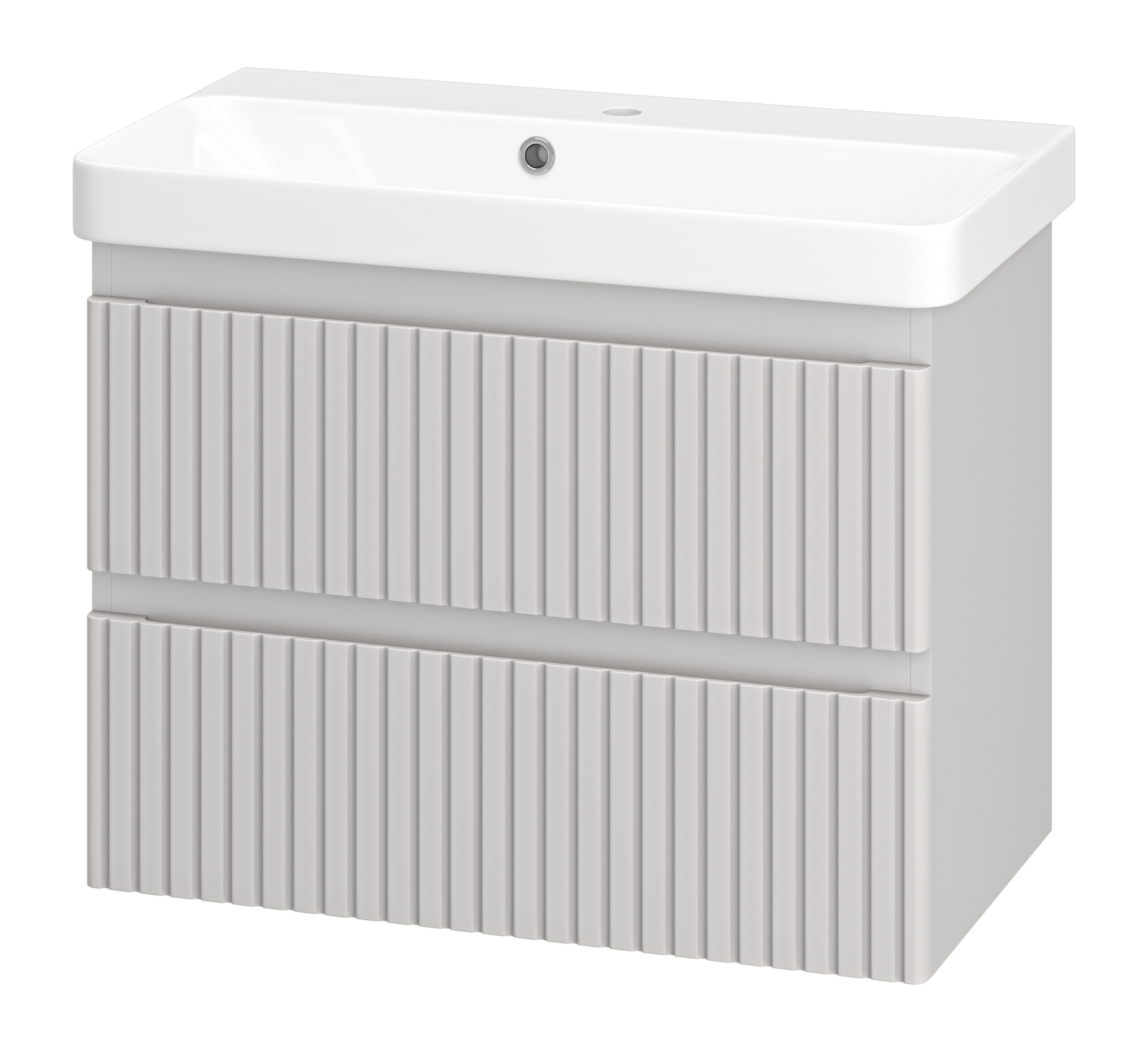 Тумба с раковиной Brevita Victory 70 подвесная, серый кашемир