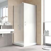 Душевой уголок Vegas Glass EP-Fis LUX 80*90 08 10 R профиль глянцевый хром, стекло сатин