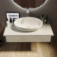 Тумба с раковиной 1MarKa Grunge Loft 100 бетон светлый