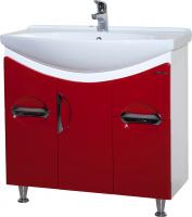 Тумба с раковиной Bellezza Лагуна 85 красная