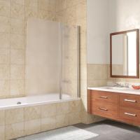 Шторка на ванну Vegas Glass E2V LUX ST 115 08 10 R профиль глянцевый хром, стекло сатин