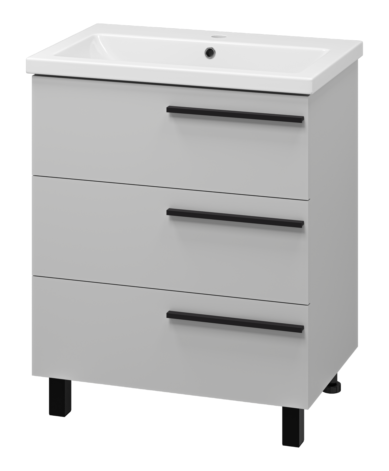 Тумба с раковиной Misty Ненси 70 серая