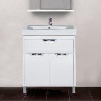 Тумба с раковиной Aquanet Гретта 75 белая