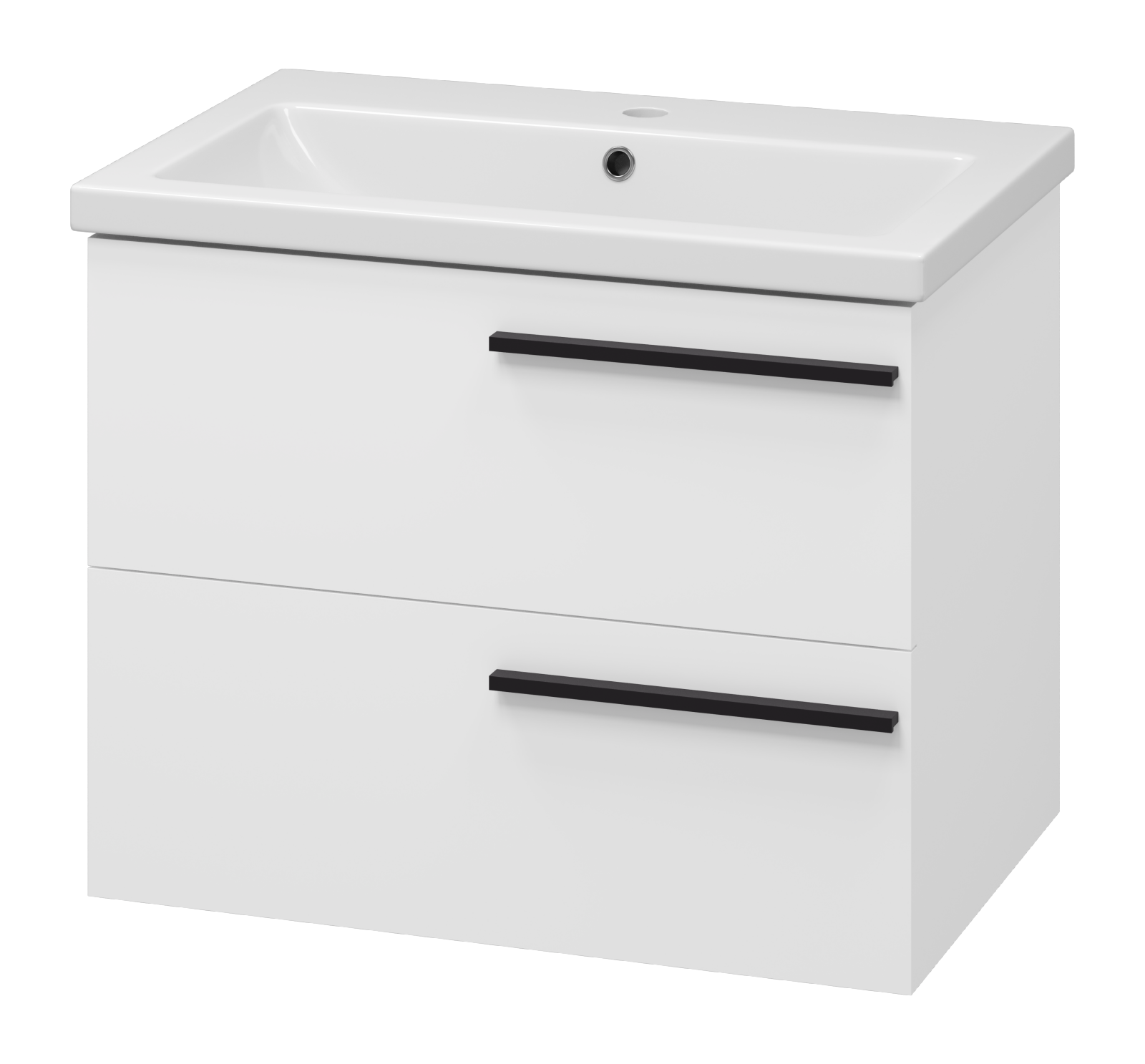 Тумба с раковиной Misty Ненси 70 белая, подвесная