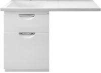 Тумба под раковину Misty Куба 60 белая, под стиральную машину, с бельевой корзиной