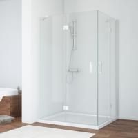 Душевой уголок Vegas Glass AFA-F 120*90 01 01 L профиль белый, стекло прозрачное