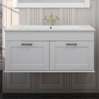 Тумба с раковиной Sanflor Ванесса 95 подвесная, белая