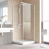 Душевой уголок Vegas Glass EP-Fis LUX 90 01 01 R профиль белый, стекло прозрачное