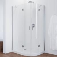 Душевой уголок Vegas Glass AFS-F 120*80 08 01 L профиль глянцевый хром, стекло прозрачное