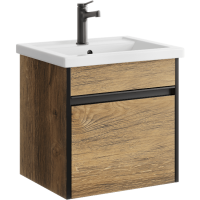 Тумба с раковиной Aqwella Urban 50 подвесная, дуб балтийский