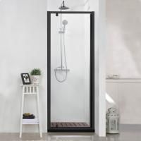 Душевая дверь в нишу Bravat Blackline 90х200 распашная