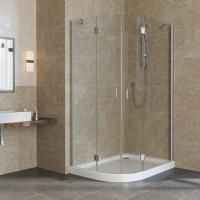 Душевой уголок Vegas Glass AFS-F Lux 110*90 07 01 R профиль матовый хром, стекло прозрачное