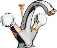 Смеситель для раковины Webert Karenina KA700102017 хром-золото