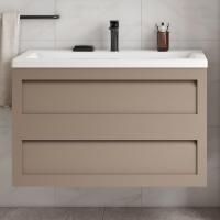 Тумба с раковиной Art&Max Platino 90 подвесная, капучино