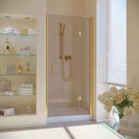 Душевая дверь в нишу Vegas Glass AFP LUX 120 09 05 R профиль золото глянцевое, стекло бронза