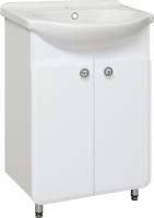 Тумба с раковиной Runo Капри 55 белая