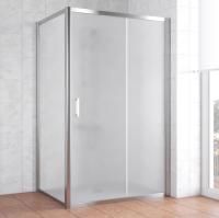 Душевой уголок Vegas Glass ZP+ZPV 130*80 08 10 профиль глянцевый хром, стекло сатин