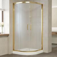Душевой уголок Vegas Glass ZS 100 09 10 профиль золото, стекло сатин