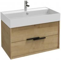 Тумба с раковиной Jacob Delafon Vivienne 80 арлингтонский дуб, ручки на выбор