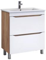 Тумба с раковиной Vigo Grani 60 напольная, 2 ящика, дуб сонома