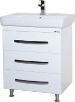 Тумба под раковину Bellezza Рокко 60 белая напольная 3 ящика