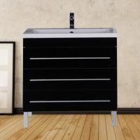 Тумба с раковиной Aquanet Верона 90 черная