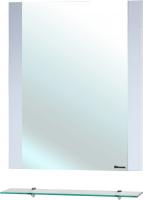 Зеркало Bellezza Рокко 80 белое, с полкой