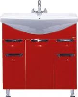Тумба под раковину Misty Жасмин 75 красная плёнка