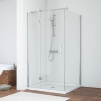 Душевой уголок Vegas Glass AFP-Fis 100 08 01 L профиль глянцевый хром, стекло прозрачное