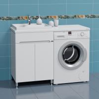Тумба с раковиной СанТа Лондон 60 под стиральную машину, 2 дверцы
