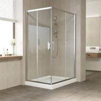 Душевой уголок Vegas Glass ZA-F 110*80 08 01 профиль глянцевый хром, стекло прозрачное