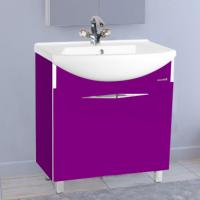 Тумба с раковиной Bellezza Глория Гласс 65 фиолетовая