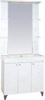 Мебель для ванной Misty Вирджиния Бабочка 90 белая фактурная