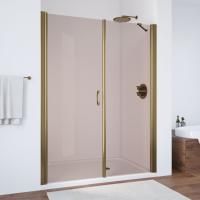 Душевая дверь в нишу Vegas Glass EP-F-2 180 05 05 L профиль бронза, стекло бронза